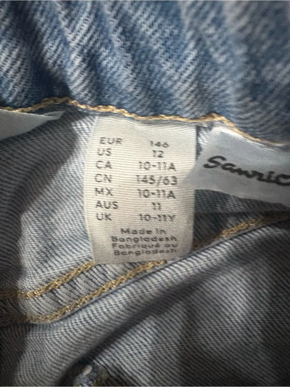 Hello Kitty Light Wash Wide-Leg H&M size 10 Jeans